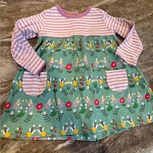 Floral Fairy Striped Long Sleeve Dress 9-12 month